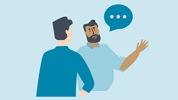 Two guys chatting