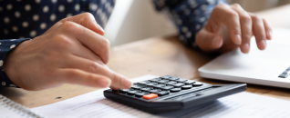 Hand working calculator