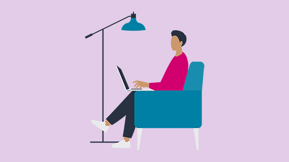 Person using a laptop