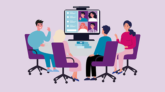 Group having a meeting