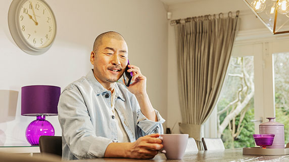 Man on phone